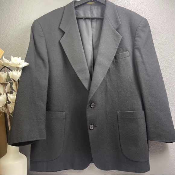 Oscar de la renta studio wool suit coat black men - Picture 4 of 12